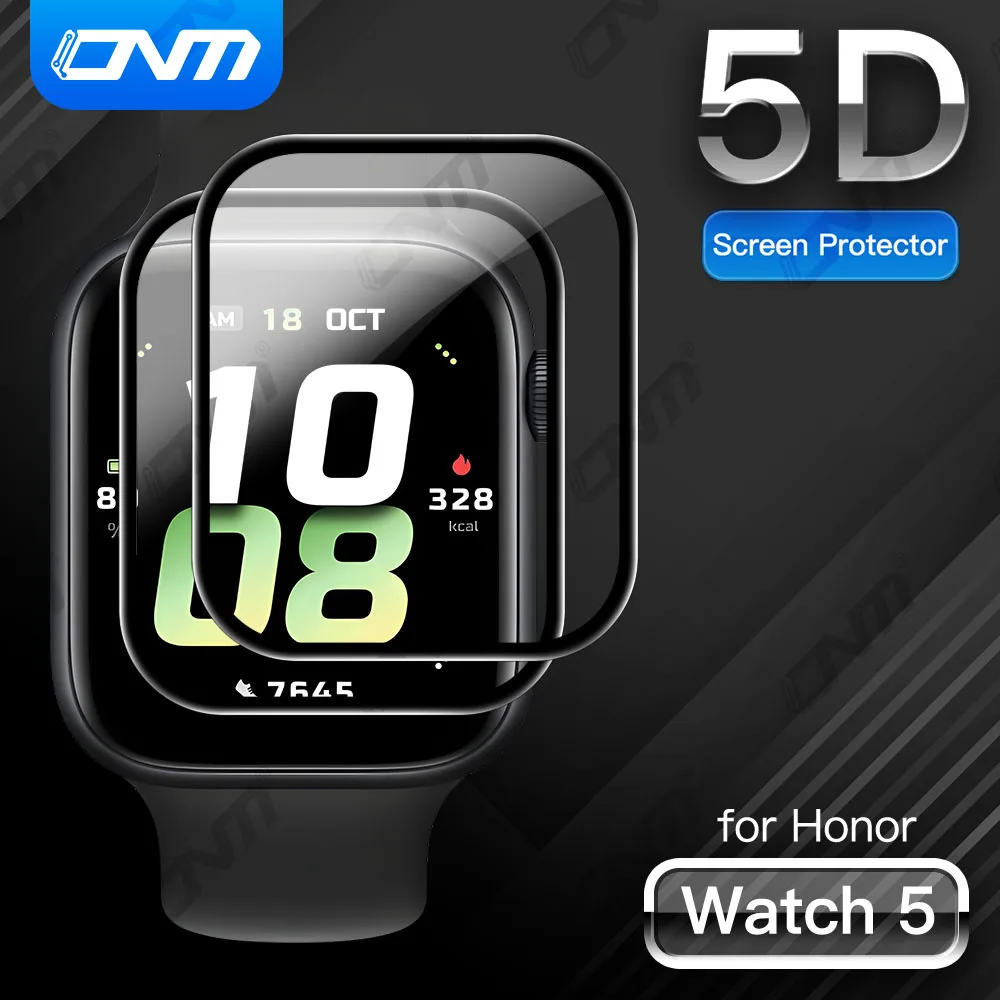 

5D Protective Film for Honor Watch 5 Screen Protector Anti-scratch Film for Huawei Honor Watch 5 Screen Protector (Not Glass)