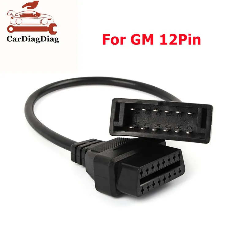 For GM 12 Pin OBDII OBD 2 Auto Diagnostic Connector Adapter Cable GM12 to 16 Pin Cable For GM Vehicles Auto Scanner Adapter Best