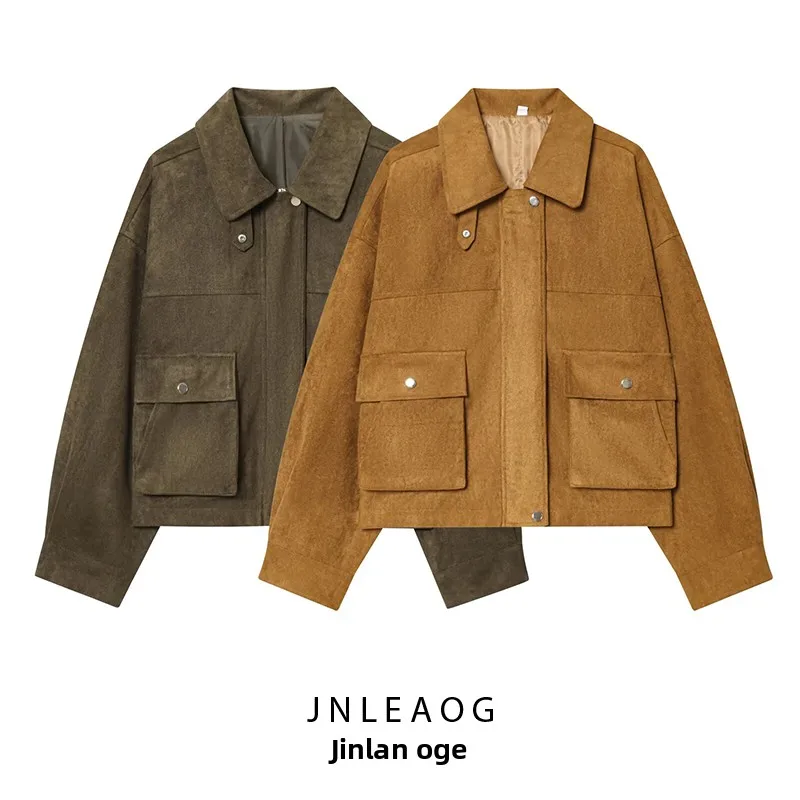 

Faionable Pure Leather Pilot Jaet, женское осеннее новое пальто JNLEAOG из полиэфирного волокна, длинное пальто на молнии све