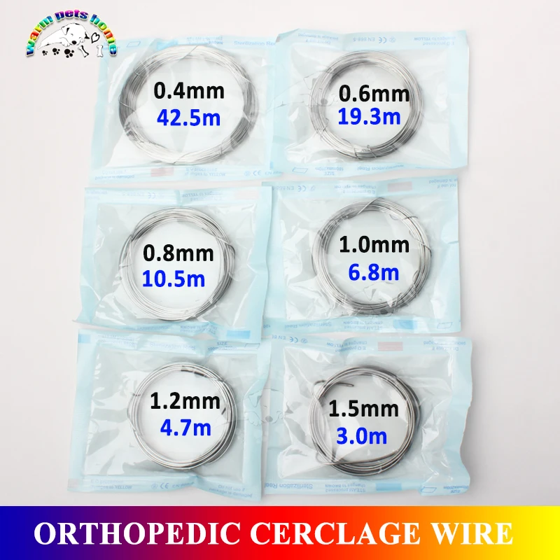 Orthopedic Cerclage Wire Wires Stainless steel Cerclage Wire 0.4-1.5mm Orthopedics Surgical Instruments