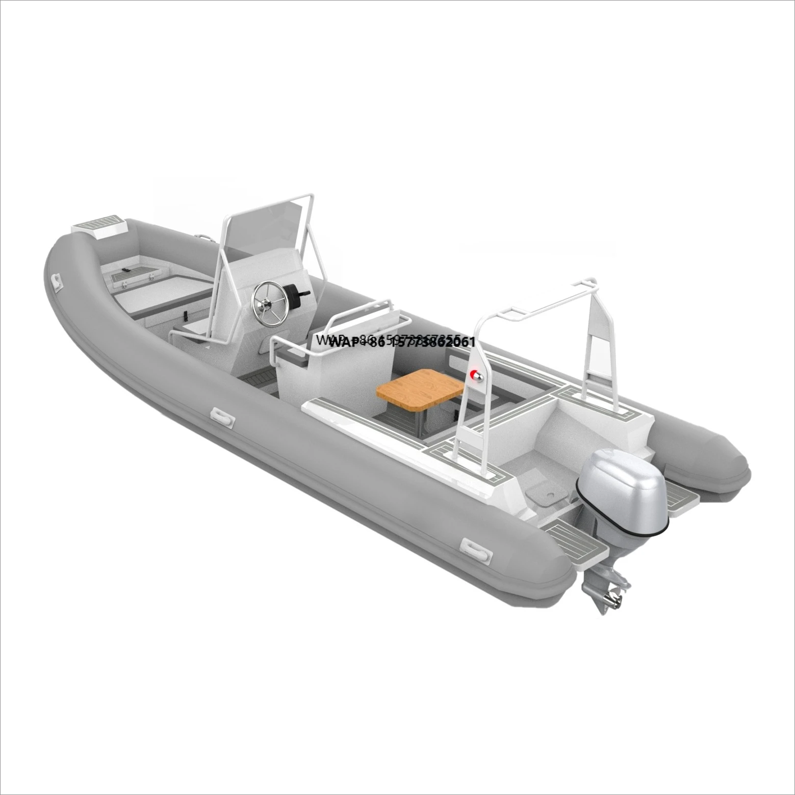 21ft RIB 640 Aluminum Double Deep V Hull ORCA Hypalon Inflatable RIB Boat