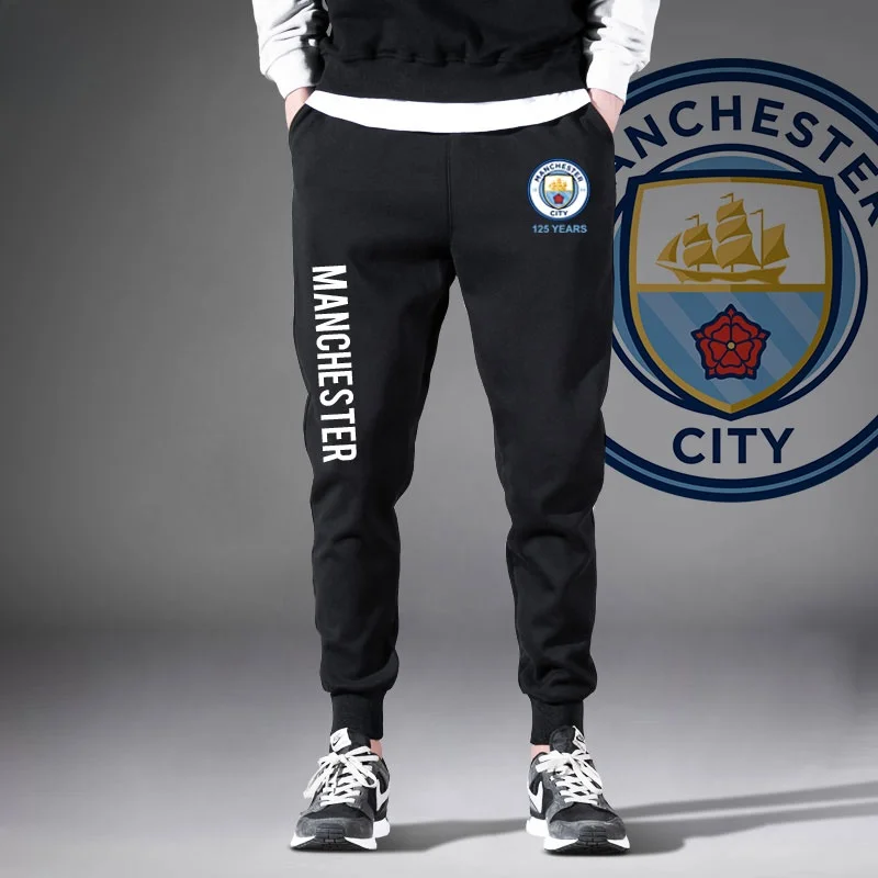 

Manchester Ci T Sport Long Pants Men's Fooall Sweatpants Casual Trousers Slim Fit Pants Aguero De Bruyne