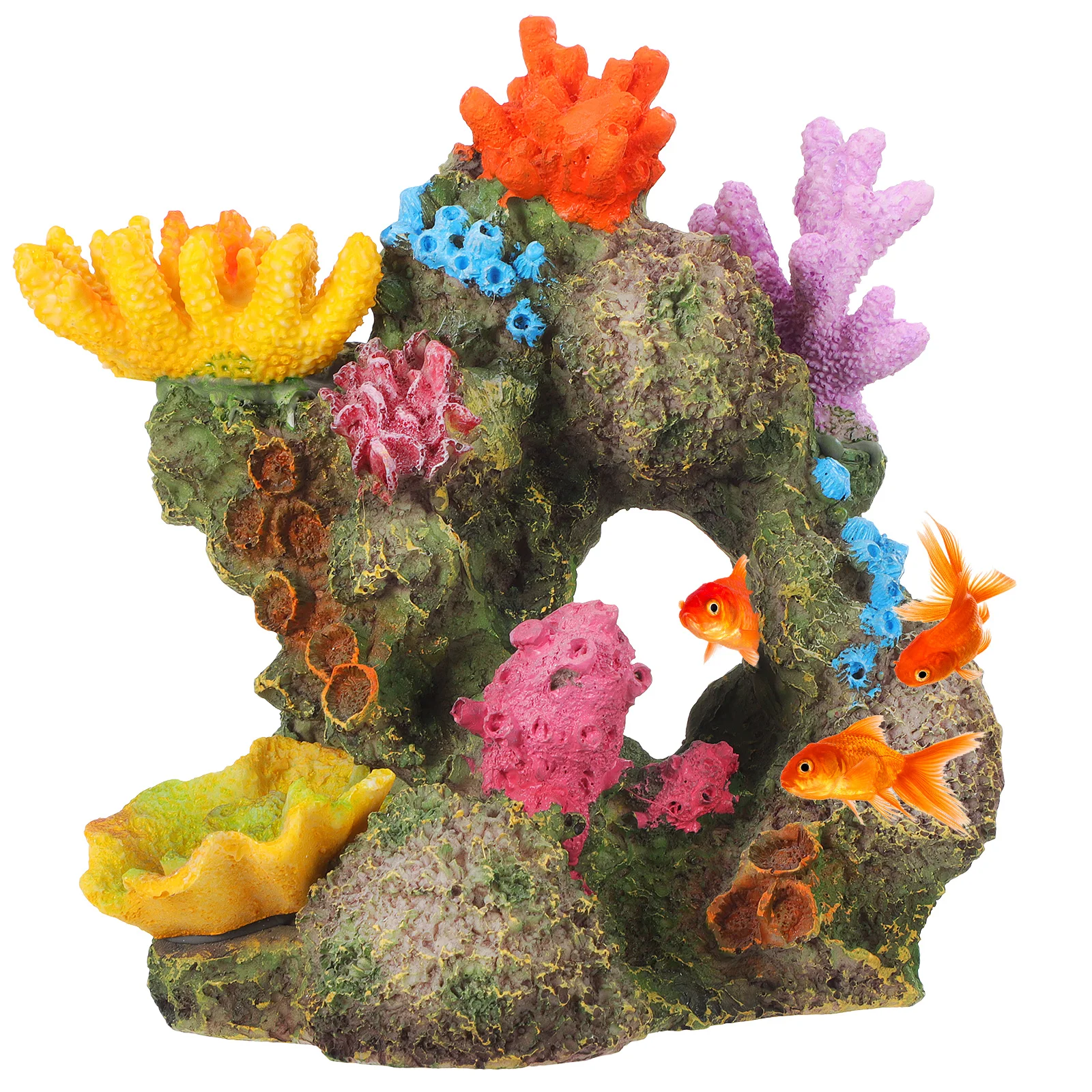 

Artificial Coral Ornament Realistic Colorful Resin Aquarium Decor Fish Tank Landscape Decoration Reef Cave Accessory