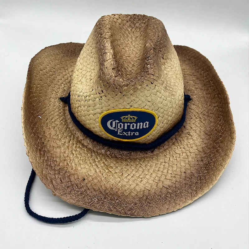 

Персонализированная и модная ковбойская шляпа с травой Лала, высококачественная ремесленная шляпа, пляжная солнцезащитная шляпа с большим краем