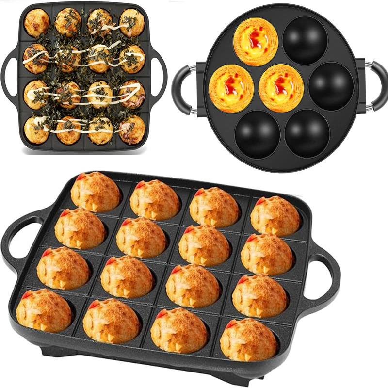 Takoyaki Pan Cast - 7/16 Fori Cottura Della Torta Pan