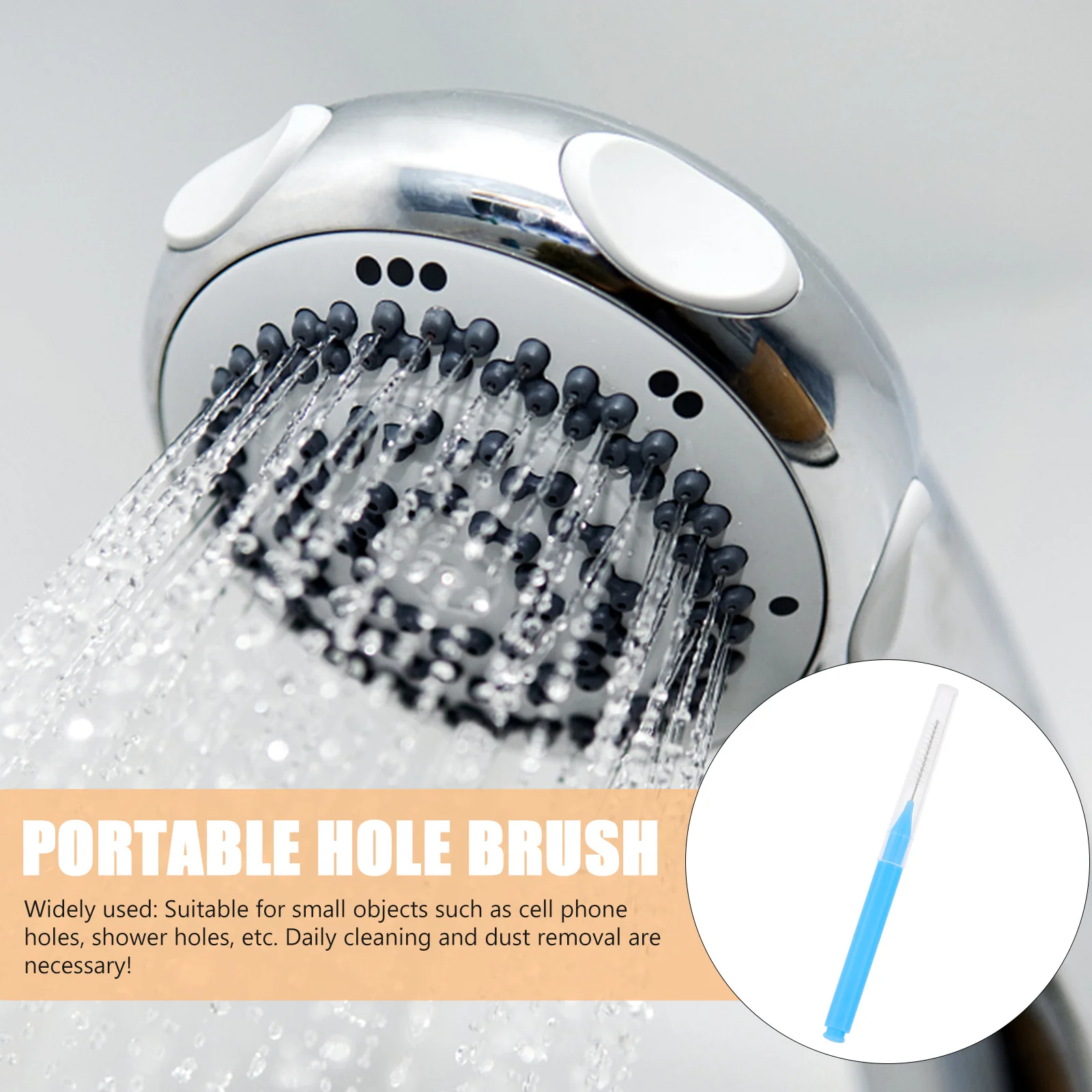 

2 Boxes Mini Hole Cleaning Brush Shower Sprayer Cleaner High Durability Flexible Shower Nozzle Cleaning Brush for Bathroom