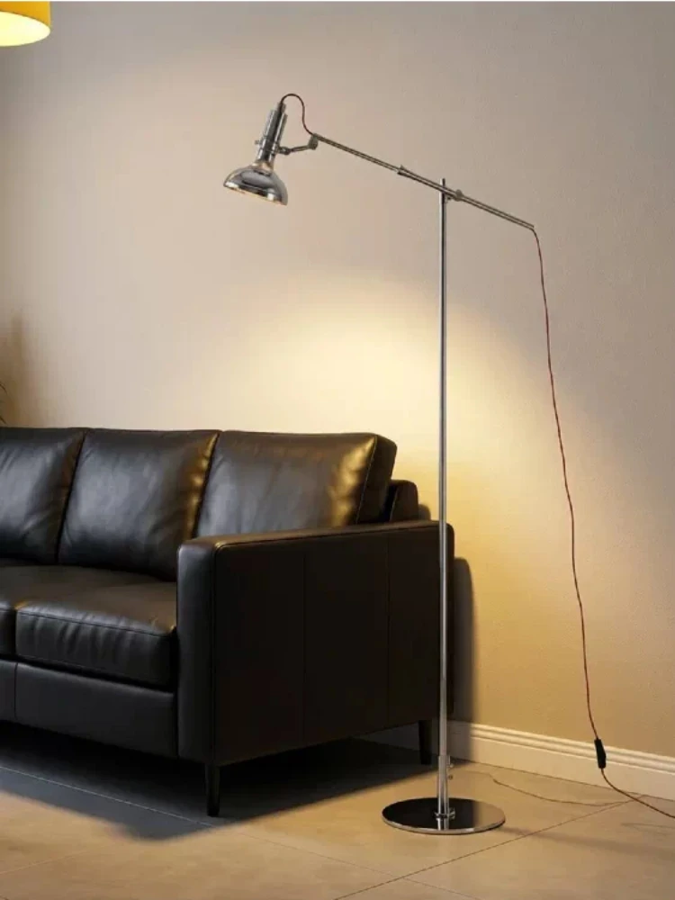 Bauhaus retro bedroom swing arm telescopic floor lamp industrial style study work LED eye protection light