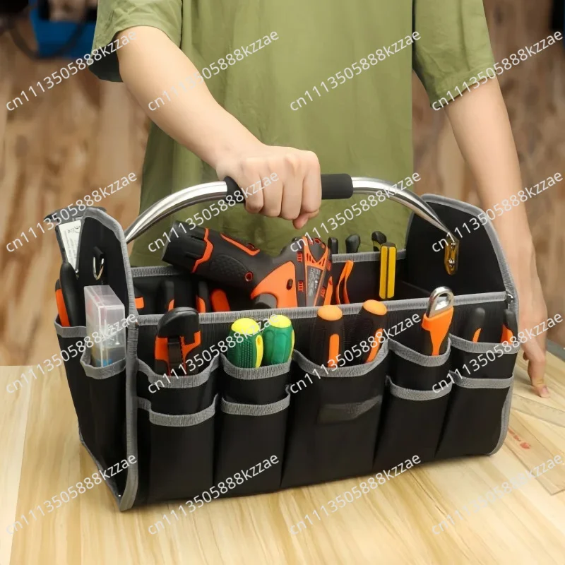 1680D Oxford Cloth Tool Bag Electrician Tools Storage Multifunctional Large Capacity Organizer Waterproof Portable Toolbox