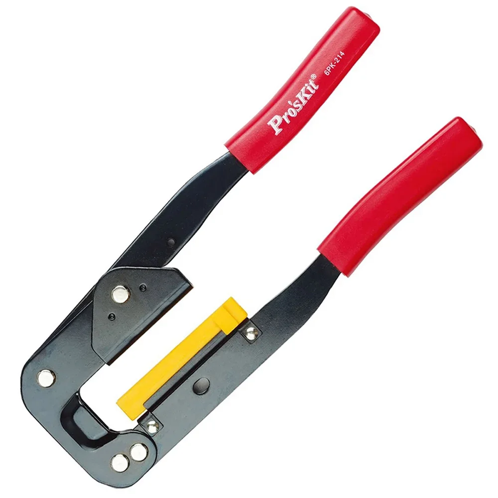 Herramienta de prensado Pro'skit 6PK-214 de 240mm, alicates de prensado tipo Pin multifuncionales para conectores tipo IDC en Cable de cinta