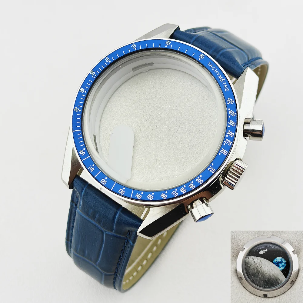 39.7MM vk63 cases Moon Watch Case Watch Strap Metal Case Accessories Fit For speed master VK63 movement VK63 cases VK64 cases