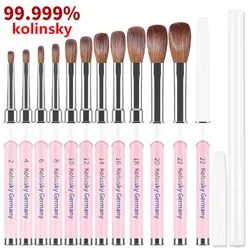 1PCS Gradient Kolinsky Acrylic Nail Brush Pure Nail Brushes For Acrylic Application Professional Pure Sable Nail Art Brush Set