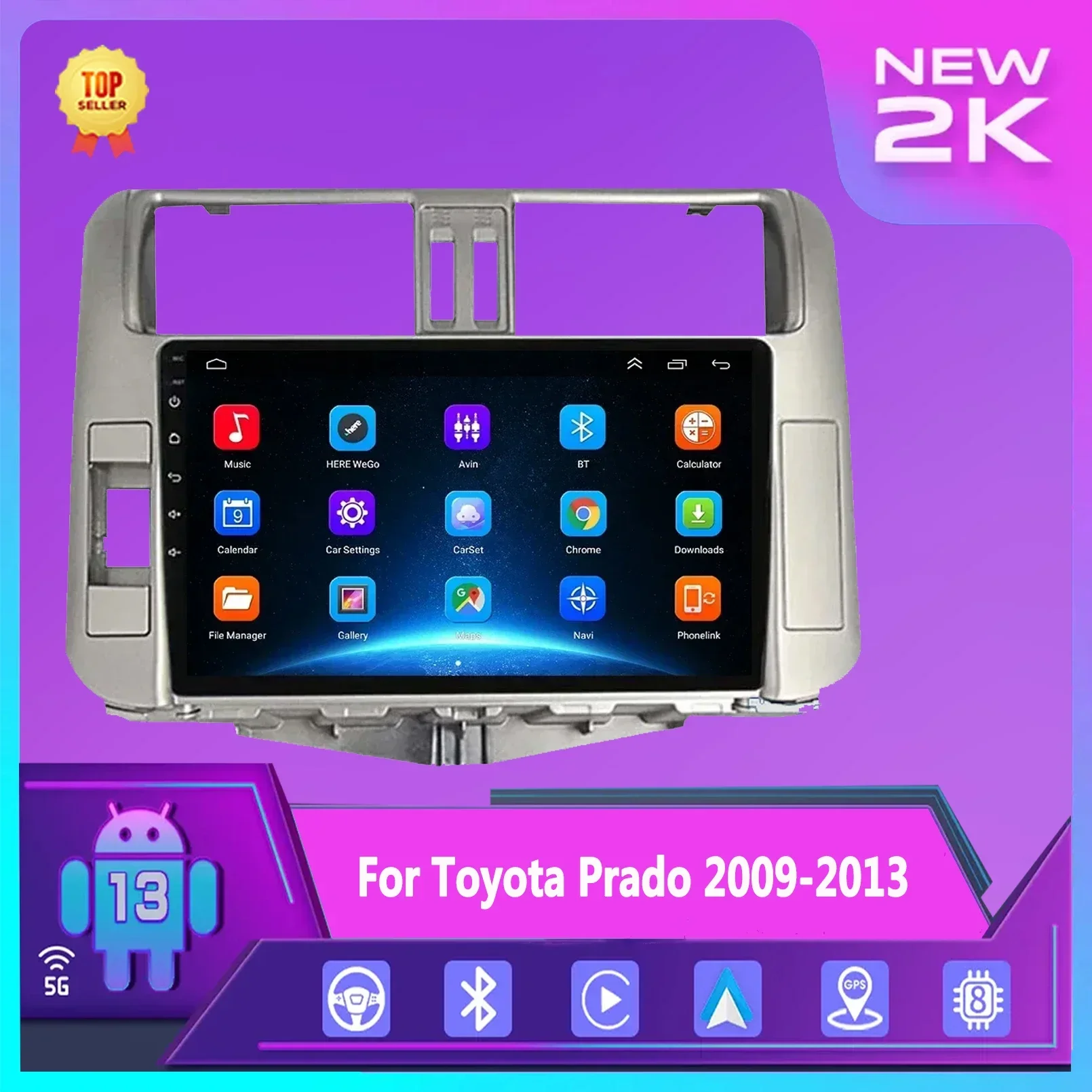 

Автомагнитола 2DIN на Android для Toyota Land Cruiser Prado J 150 2009-2013