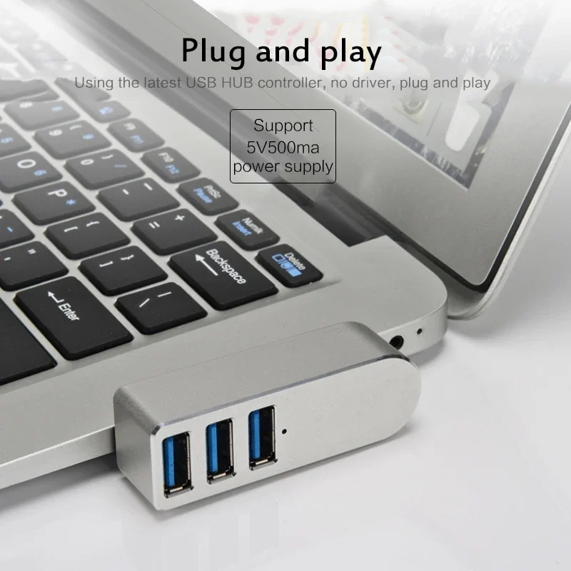 Rotating USB HUB 3.0 Splitter Usb 4 Port Hub Expander Compatible With Multiple Syste 5Gbps High-speed Transmission Concentrator