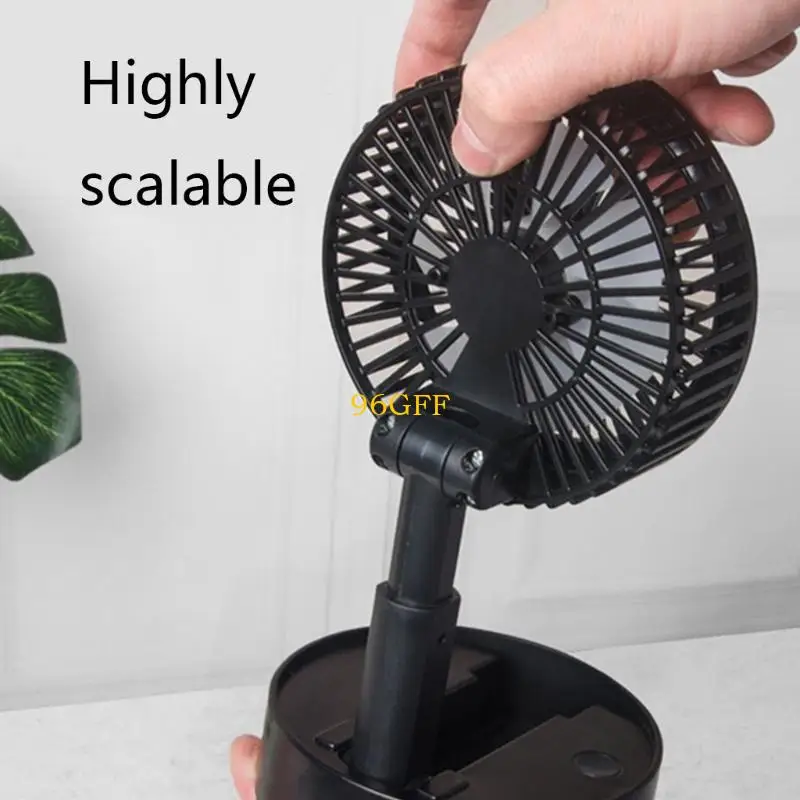 Foldable Table Fan Retractable Portable Small Fan Phone Holder Cooling Fan
