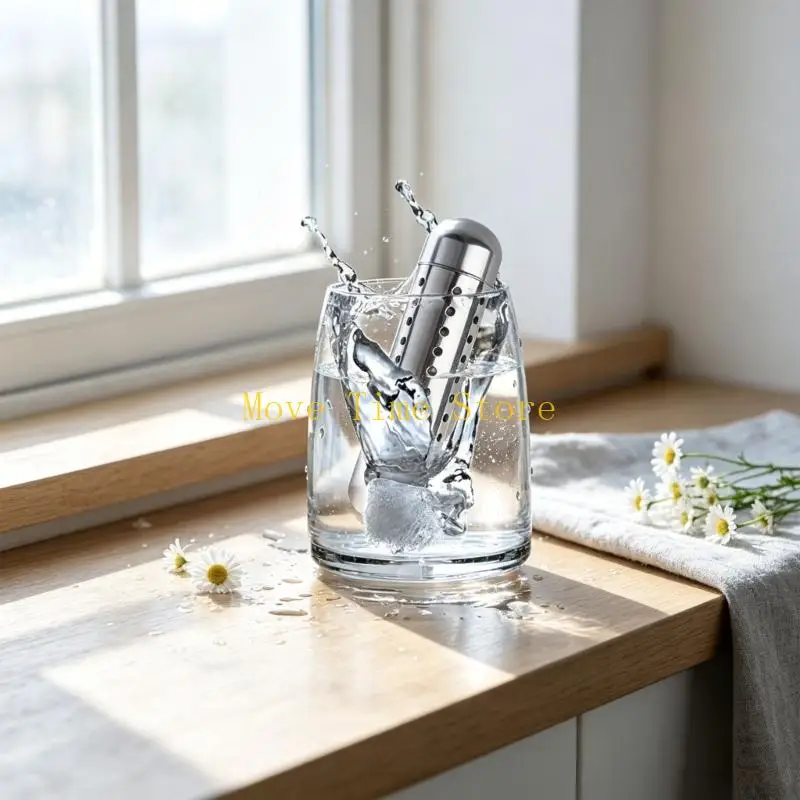 92ME Camping Water Filter With Metal Shell, Silver Water Accessory for Daily Drinking Water and Travel Water Preparation for