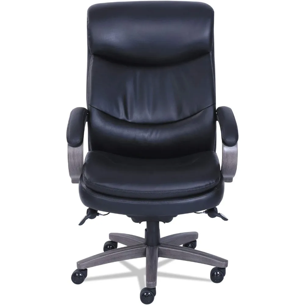 48961A Woodbury Big and Tall Executive Chair, Supports 400 lbs., Black Seat/Back, Gray Base