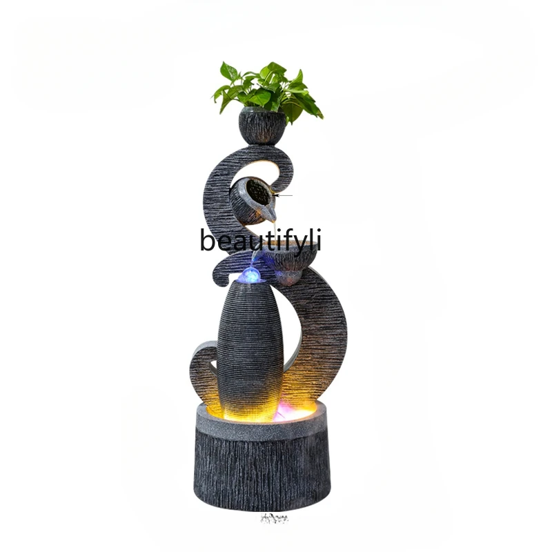 

Flowing Water Ornaments Circulating Water Living Room Entrance Fortune Fountain Decoration Indoor Floor Landscape