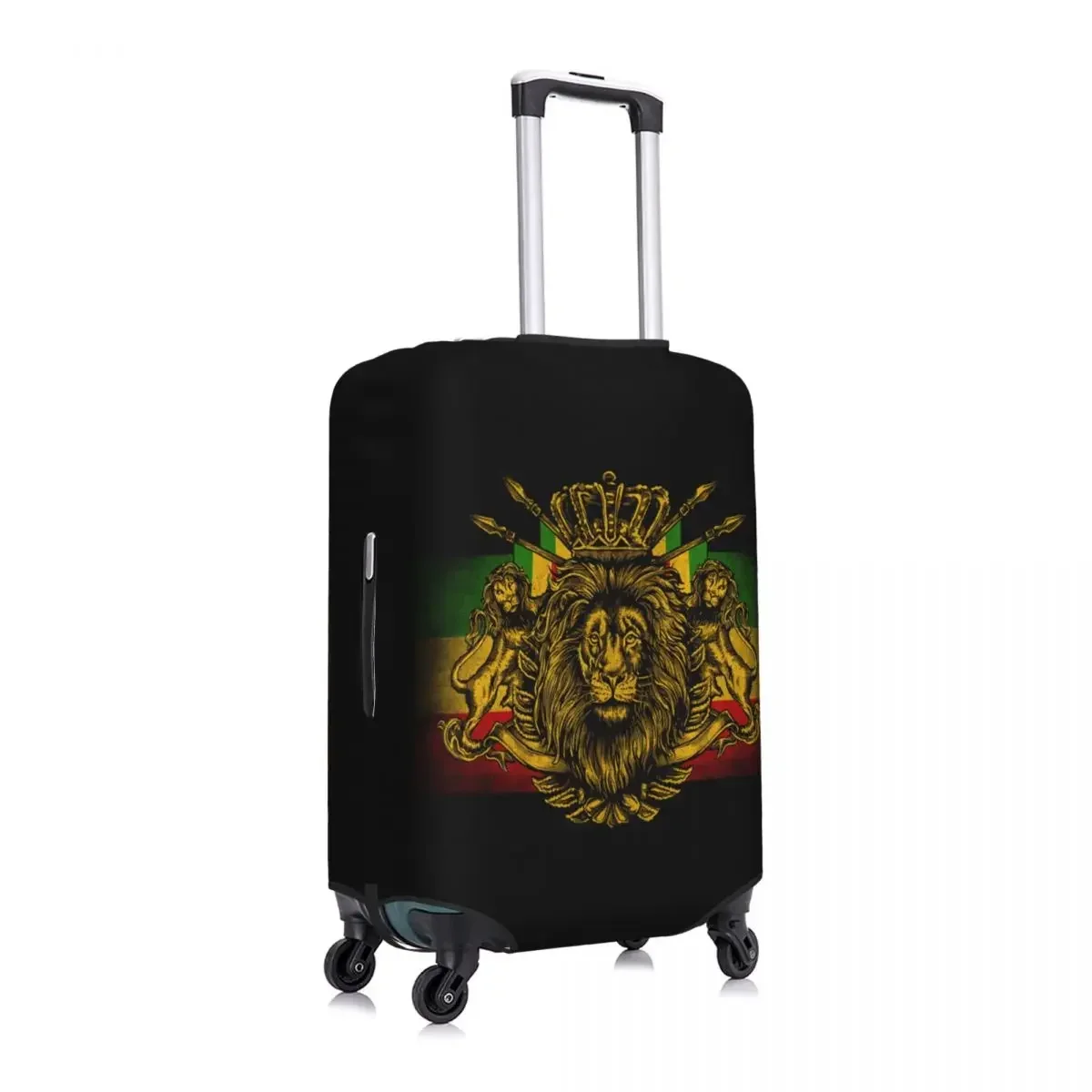 Custom Rastafarian Rasta Lion Luggage Cover Elastic Jamaica Flag Travel Suitcase Protective Covers Suit For 18-32 inch