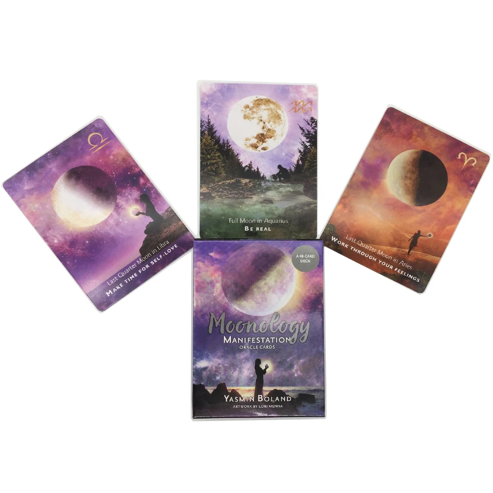 Moonology Oracle Card Mystic Divination Gameplay Karty wróżenia Manifestation Fate Tarot Deck Wersja angielska Gra planszowa