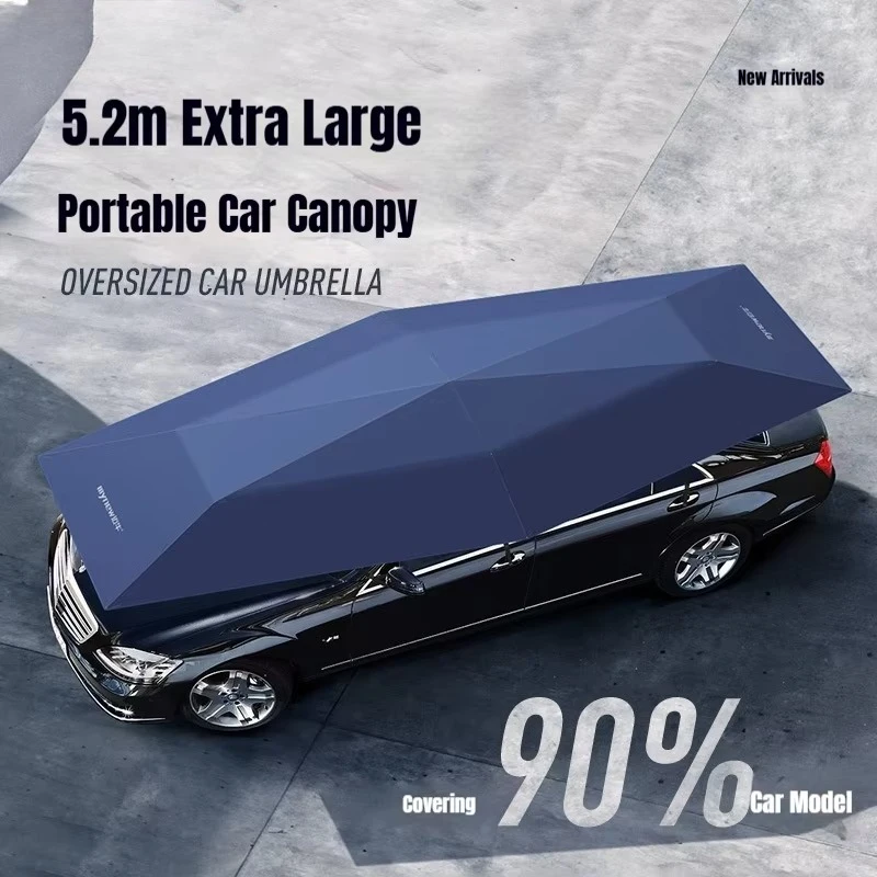 Outdoor Car Vehicle Top Roof Cover Uv Protection Hail Awning Car Sunshade Umbrella Automatic Folding Car Cover Tent