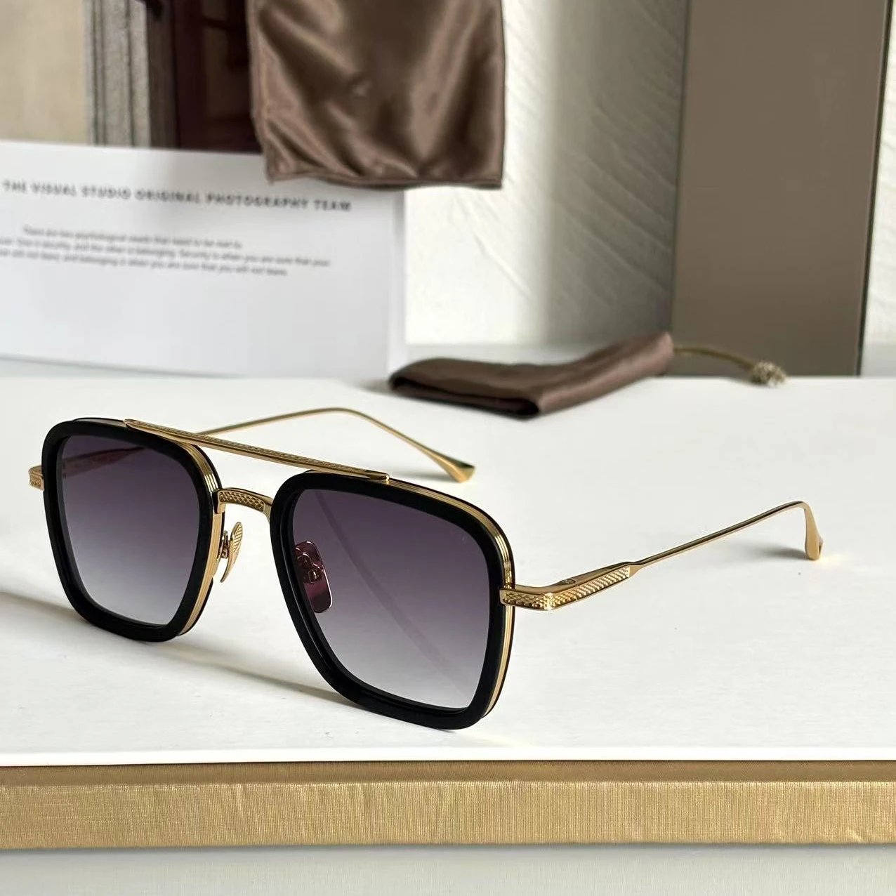 DT FLIGHT 006 Luxe heren- en dameszonnebril Topkwaliteit 18K Designer Brillen Acetaat UV400 - afbeelding 1