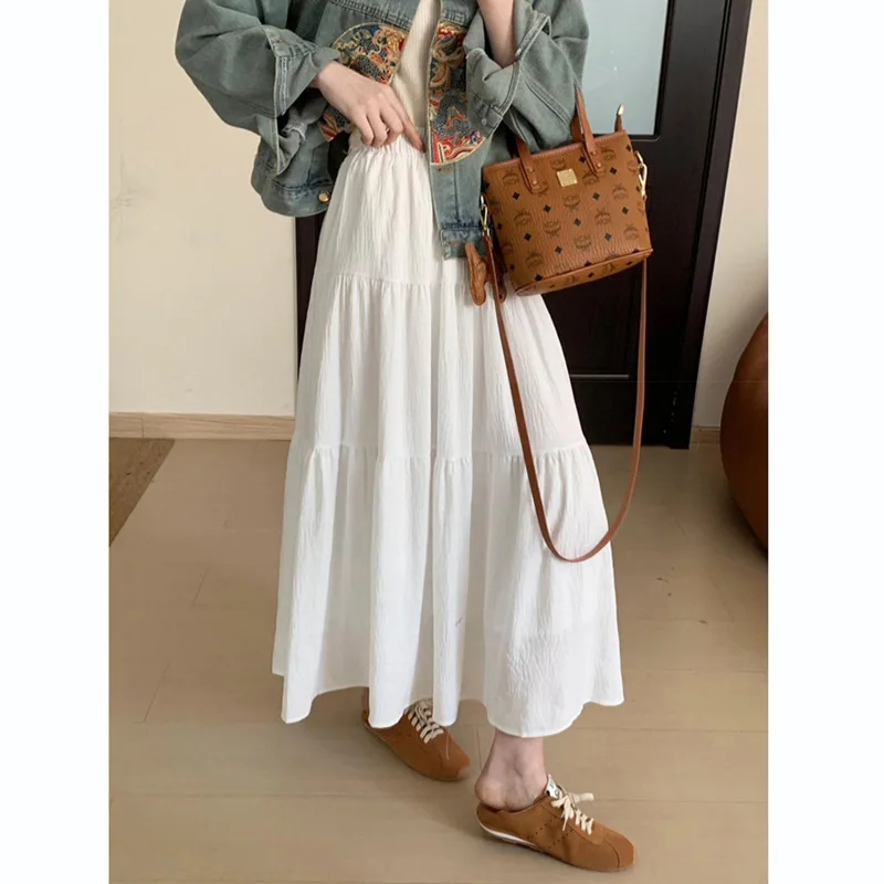 Dress for Pregnant Women Summer Korean-style Solid Color Lightweight Long Maternity Dresses and Skirts Pregnancy Clothes Clothi