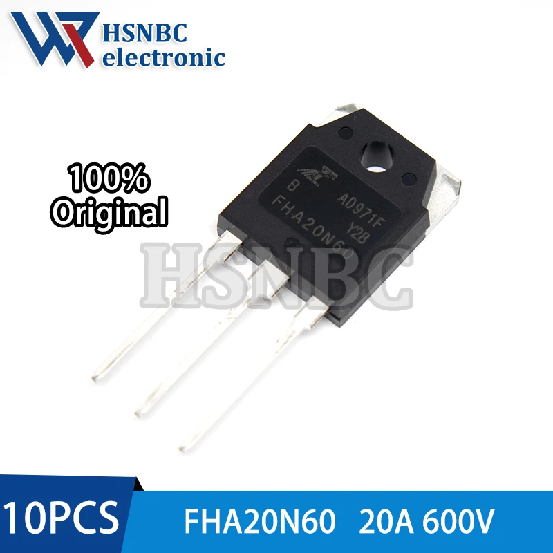 10PCS FHA20N60 20N60 FHA20N60B TO-3P 600V 20A N-channel Power MOSFET Transistor 100% New Original