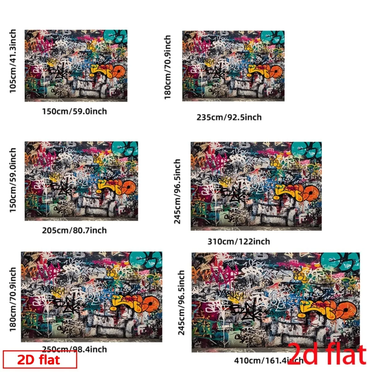 Large Graffiti Street Art Wall Tapestry Abstract Urban Pop Culture Mural Hanging Polyester Home Decor Modern Trendy Room Decorat