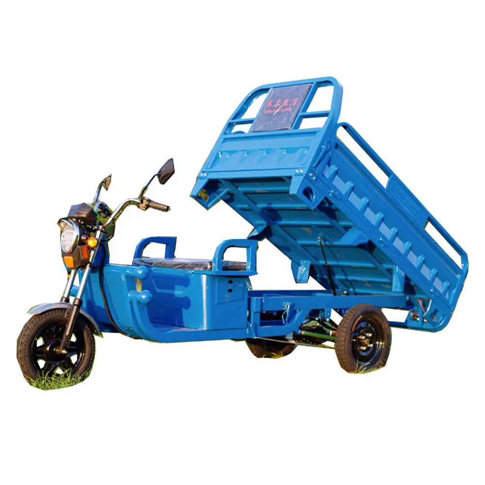 Tricycle électrique chinois avec grande roue, camion à 3 roues, cargo pour adultes, corps ouvert, CEE, 72V, 1500W