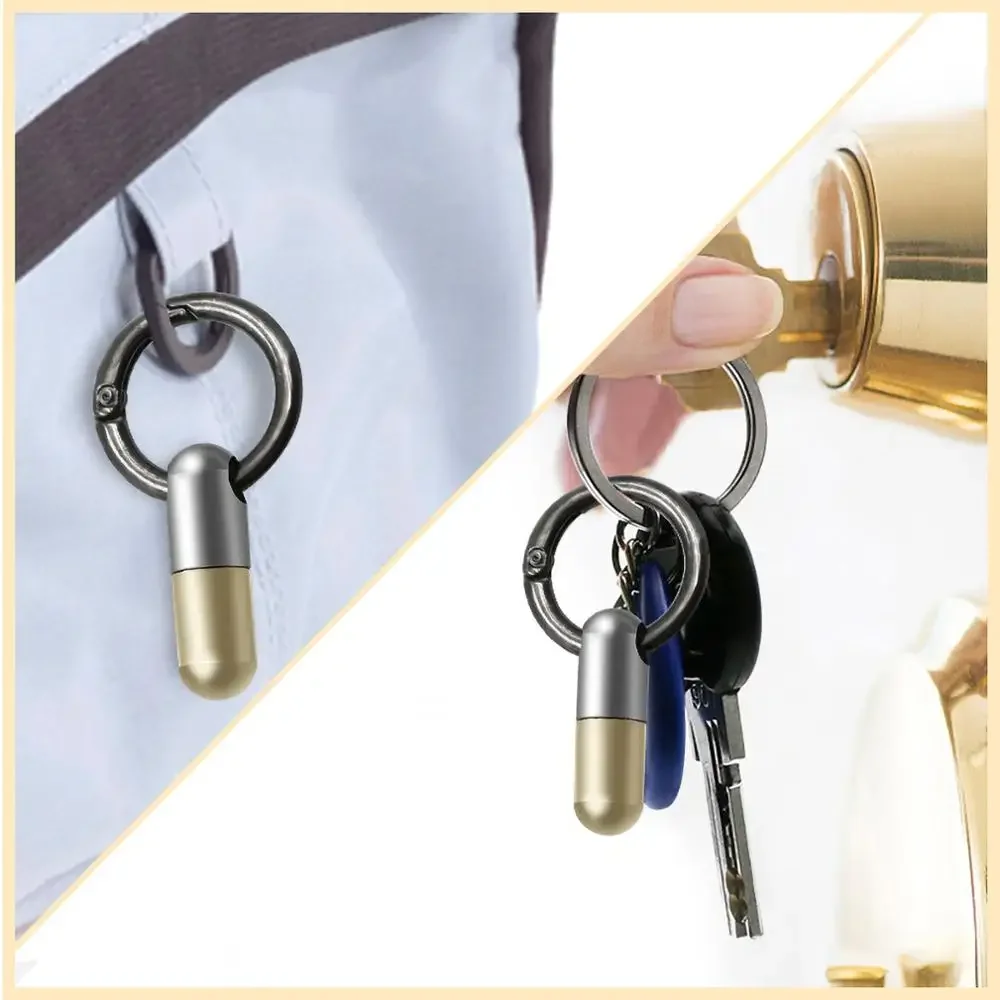 Stainless Steel Capsule Pocket Knife Multi-function Key Ring Pendant Cutter Mini Pill Unboxing Express Delivery Opening Tool