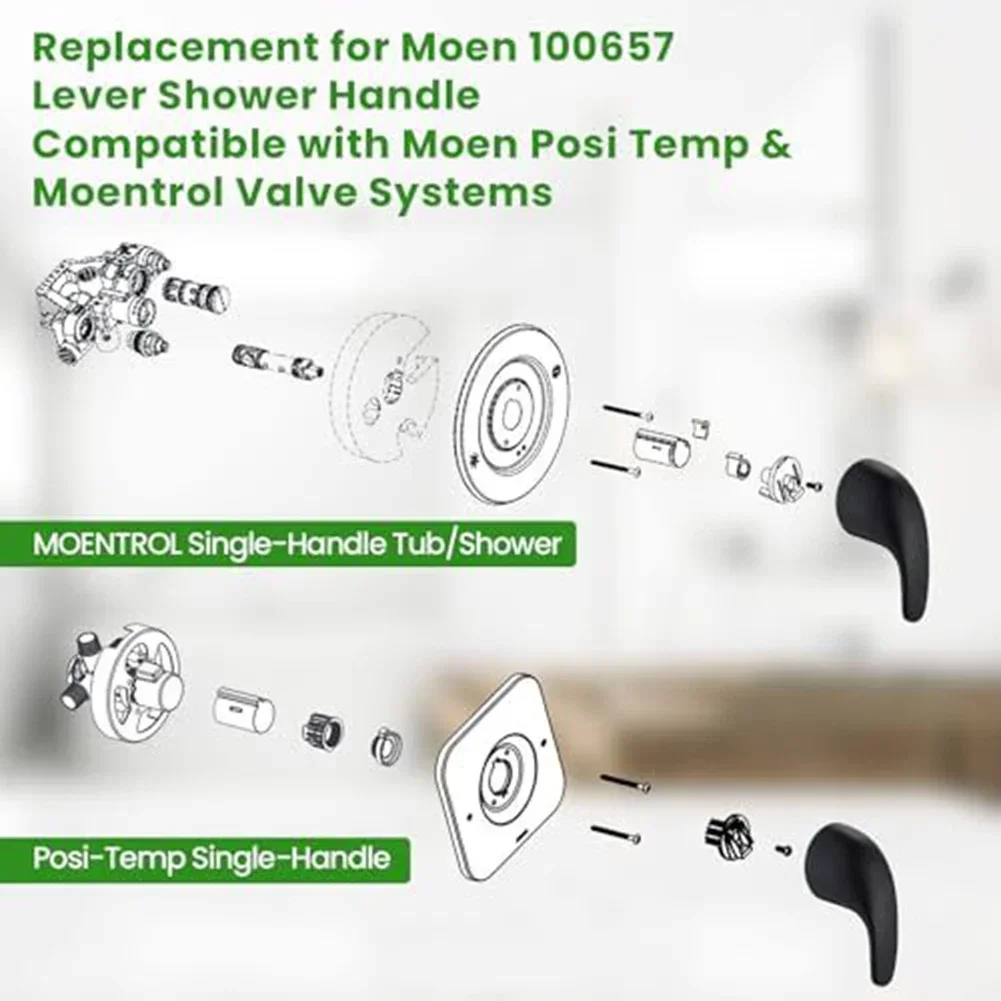 

Замена ручки бытовой техники 15x6x6 см для Black 100657 Замена ручки для душа — простая установка для 2300 и 220 Замена деталей