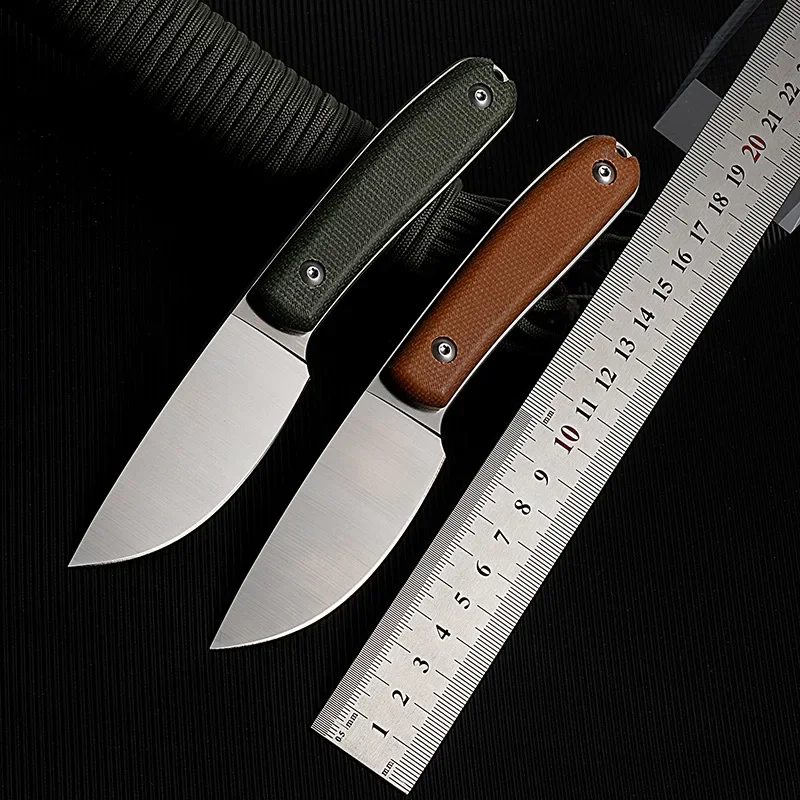 14C28N Steel Outdoor Camping Fixed Blade Knife Tactical Military Survival Straight Knife Camping Self Defense Hand Tool Scabbard