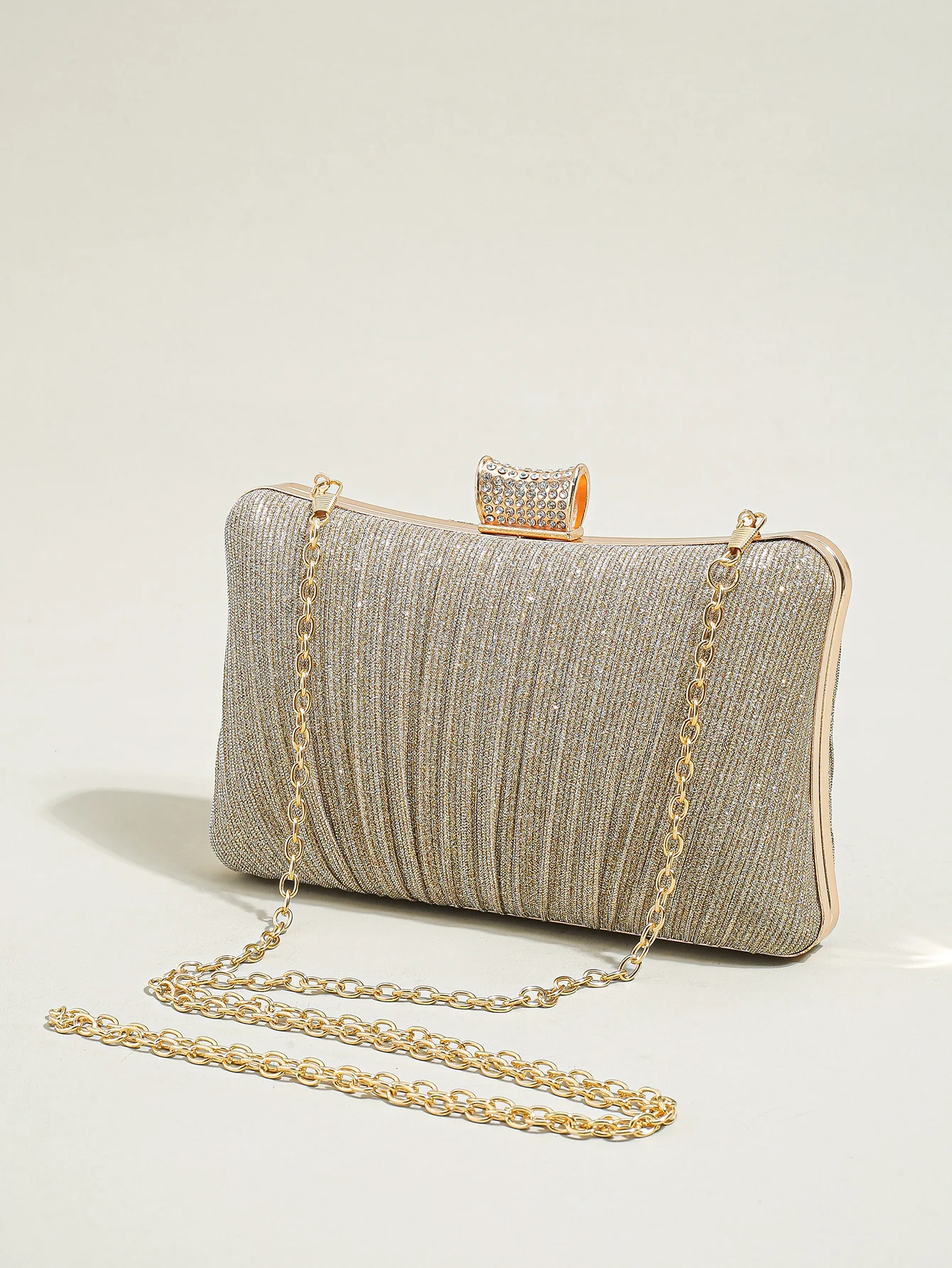 Sparkling Clutch Purses Bride and Bridesmaid Handbag Elegant Detachable  Chain Evening Bag for Women Club Party