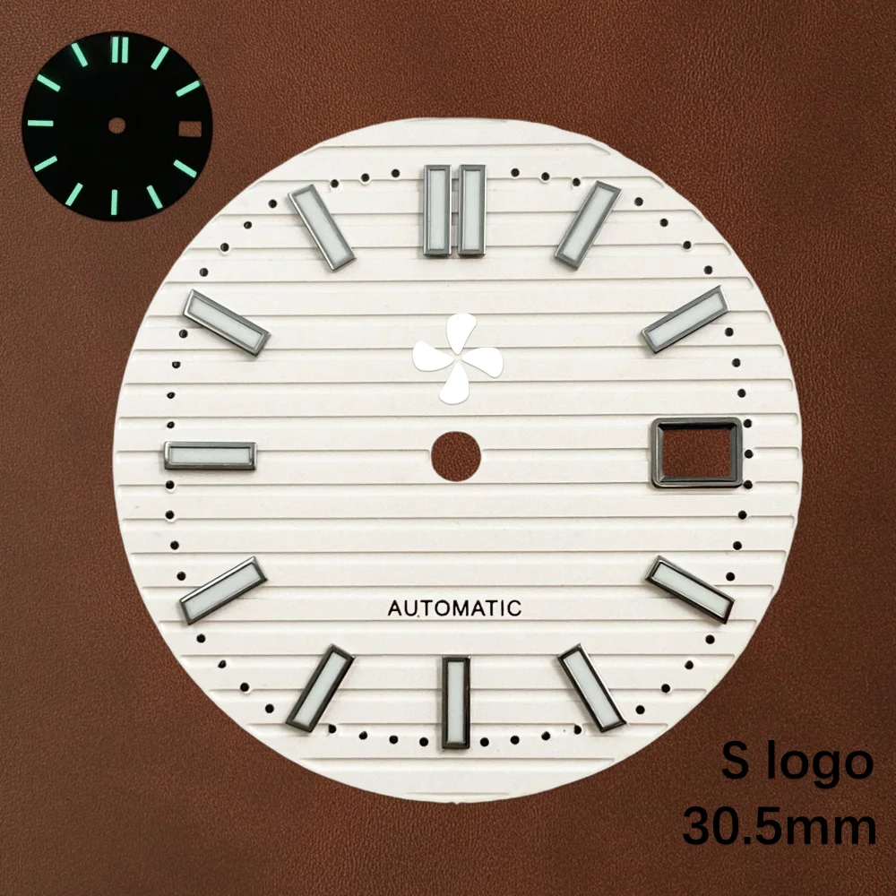 30.5 مللي متر S شعار Nh35 الطلب نوتيلوس الهاتفي الأخضر مضيئة لحركات NH35 NH36 ساعة لحالات ساعة 41 مللي متر
