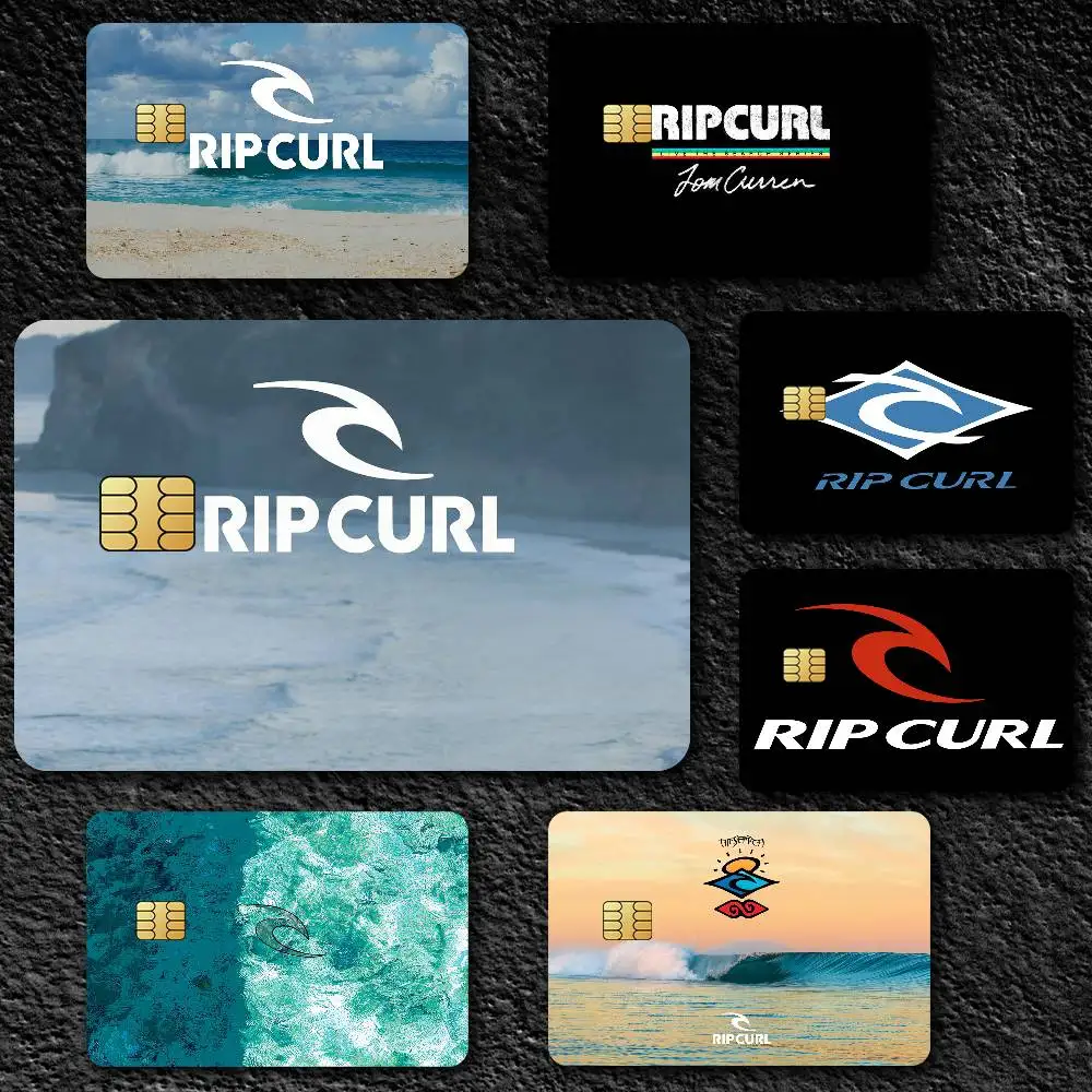 Pegatinas de piel para tarjetas de crédito R-Rip Curl, para tarjetas bancarias, de autobús y metro, impermeables, para regalo