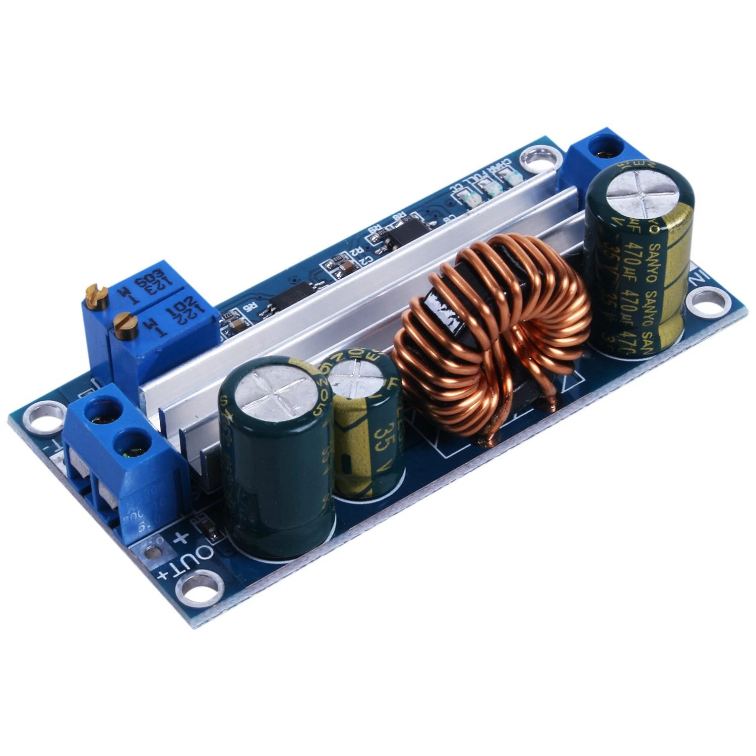 A49T DC-DC Auto Boost Voltage Converter / Step Up Voltage Regulator Adjustable DC 5V-30V to 0.5-30V 12V Power Supply Transformer