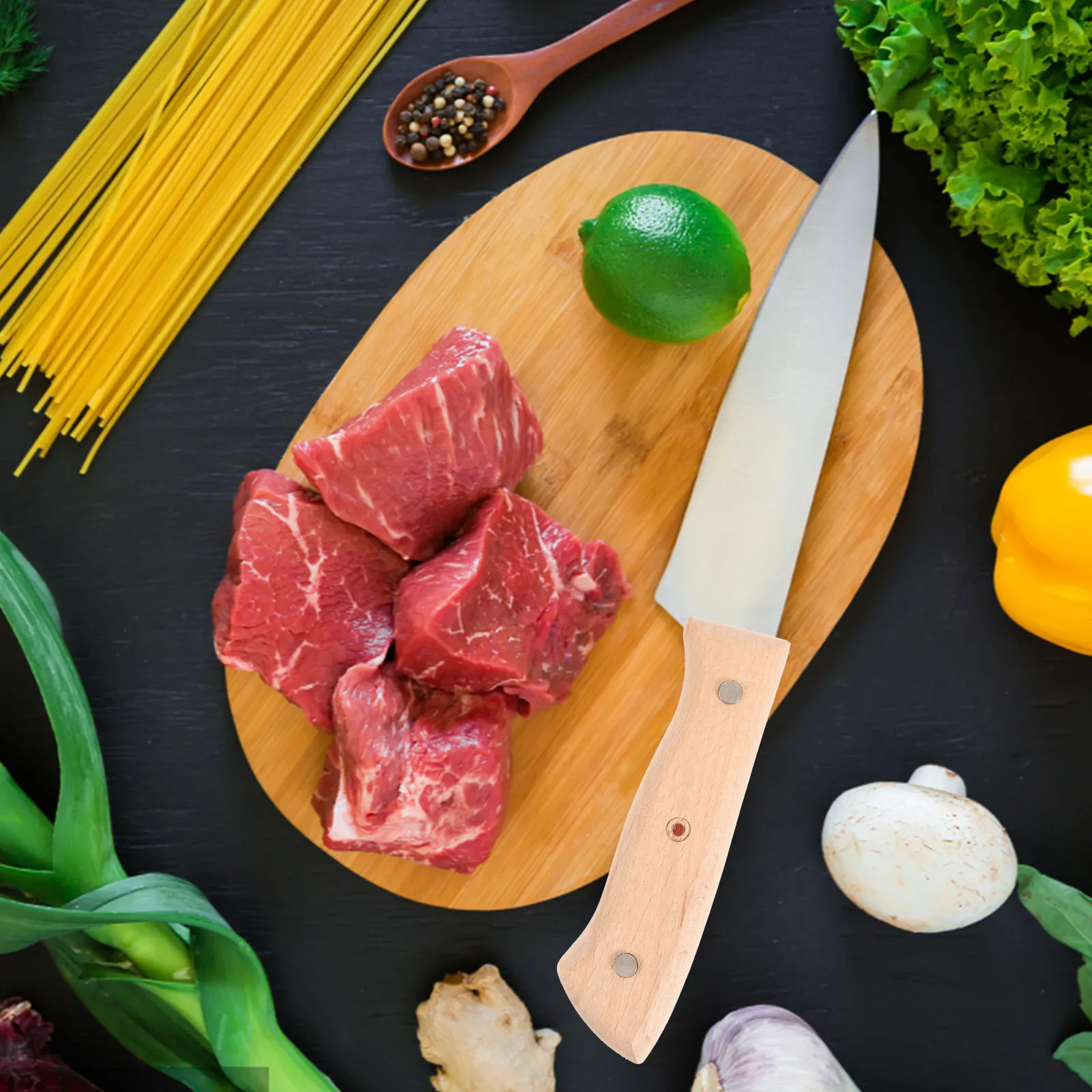 

1 комплект, нескользящая сменная ручка для резака, эргономичный дизайн, деревянная кухонная ручка, аксессуары для резака, замена ручки