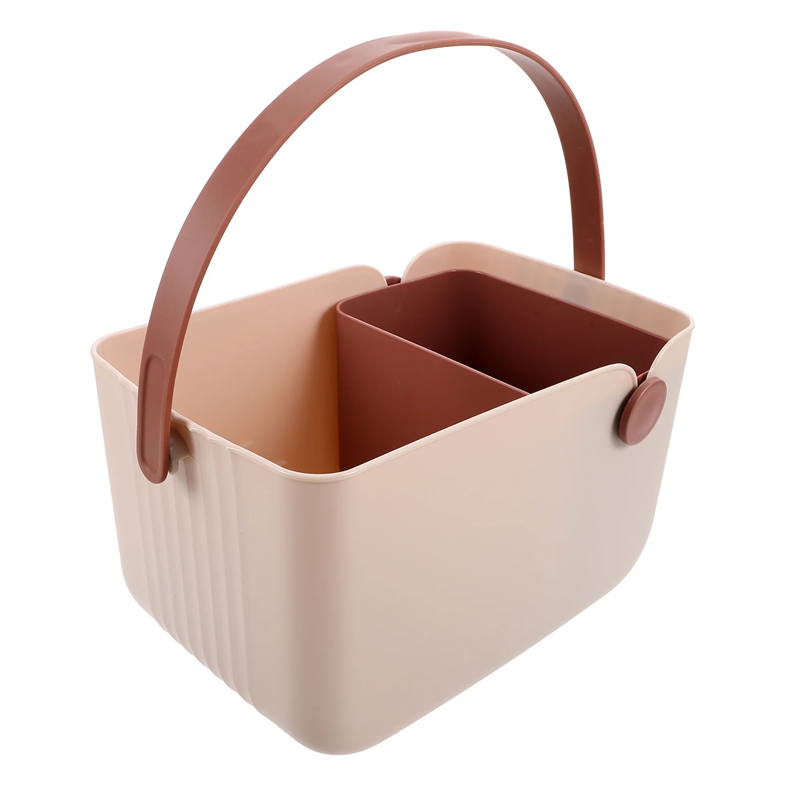 

Plastic Bathroom Storage Basket with Handle - Nordic Style Bath Organizer for Toiletries Shower Essentials and Kitchen Items
