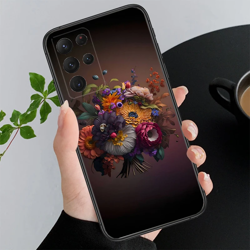 

Wild Flower Phone Case For Samsung S25 S24 S23 S22 S21 S20 Ultra S20 S22 S21 S23 S20 FE S24 Plus
