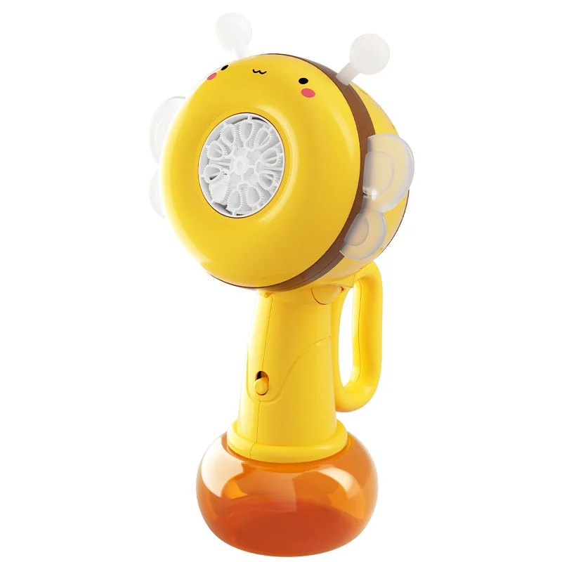 Macchina per bolle automatica Cute Bee Pompero Macchina per bolle di sapone elettrica Cartoon Bumble Bee Bubble Blower Giocattolo da esterno per bambini