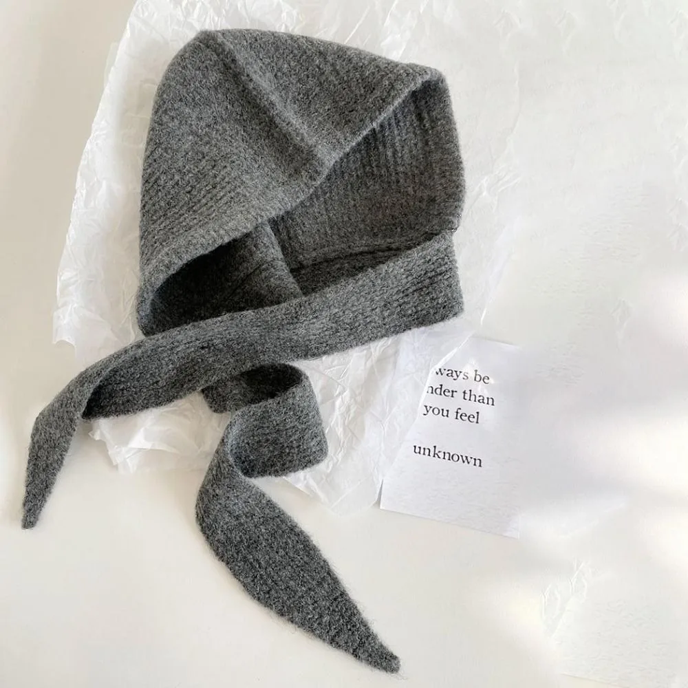 

Korean Winter Balaclavas Cap Windproof Thick Knitted Hooded Hat Ski Warm Neck Collar Scarf Cap Unisex