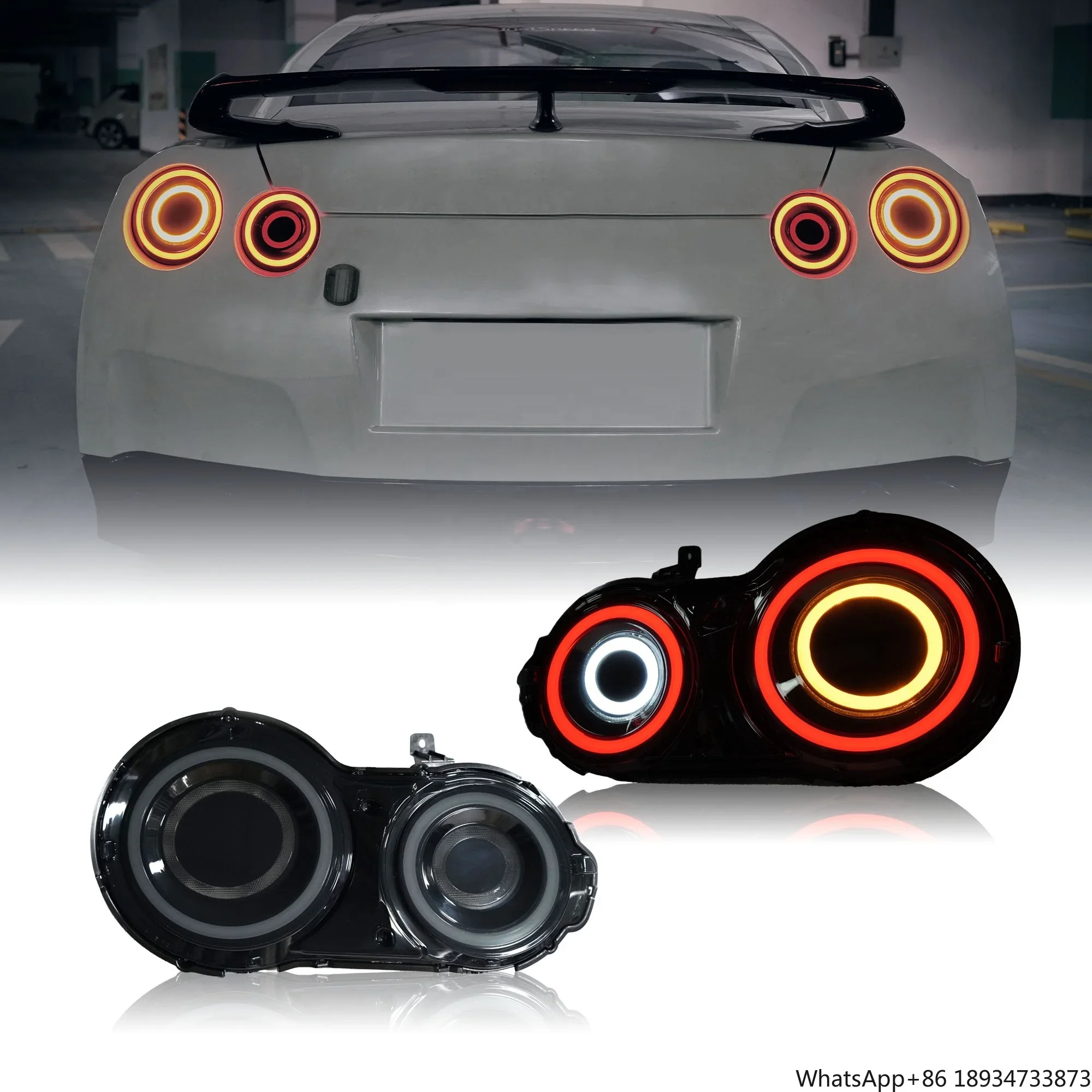 Modified Taillamp For Nissan R35 GTR GT-R 2007-2019 Rear Bumper LED Tail Light Assembly