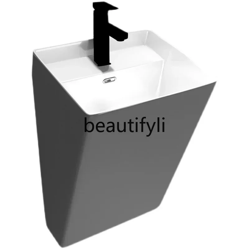 ss K178 ss25 حوض غسيل منزلي مثبت على الحائط حوض غسيل متكامل مثبت على الحائط حوض غسيل سيراميك شرفة معلقة #5