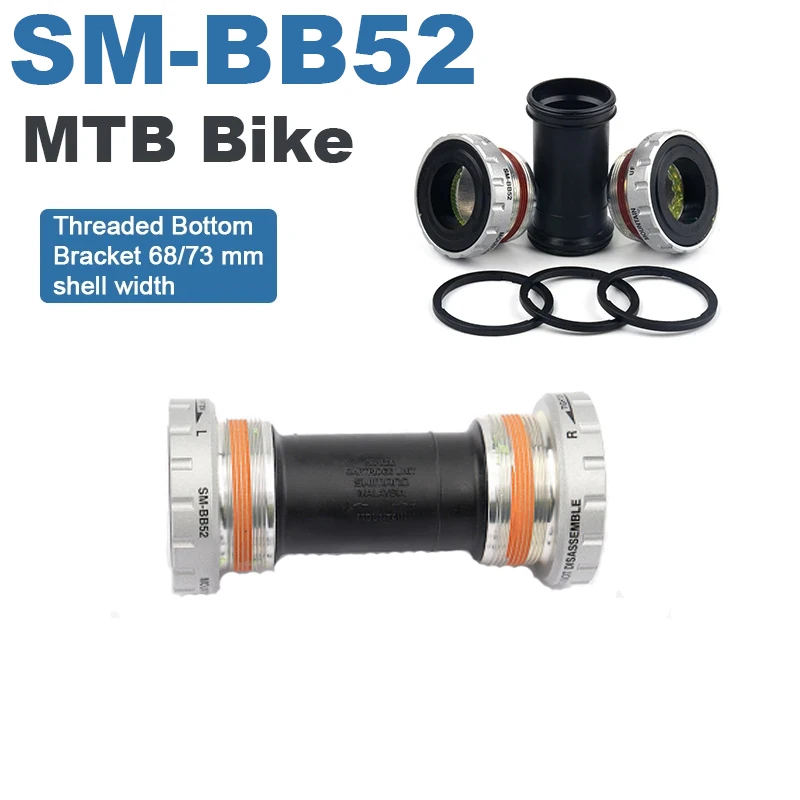 DEORE SM BB52 Hollowtech bearings 68mm/73mm BSA BB52 Manual MTB Bottom Bracket For M5100 M6100 M7100 Bearings