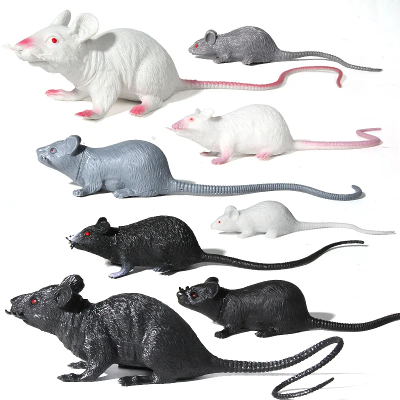 Novelty Funny Simulation Mouse Animal Toy Model Large Squeeze Sound Mouse Toys Halloween Decoration Ornaments Prank Scary Toys