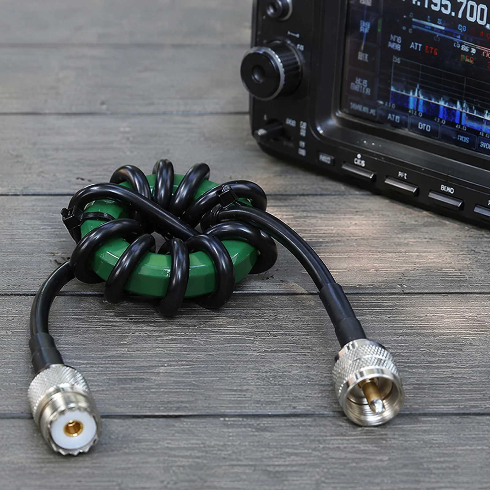 1.8-30MHz HF Common Mode Choke Balun Nickel Zinc Ferrite Core High Power RF Noise Suppressor for FT8 Ham Radio GREENs