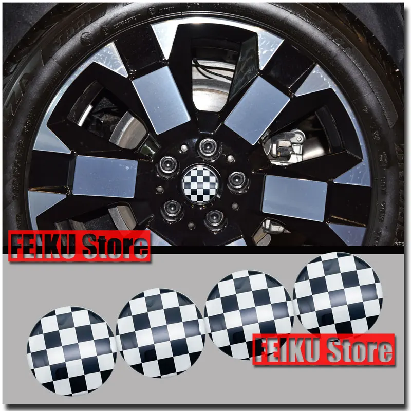 52mm High-gloss Fade-proof Dispensing Car Hub Center Wheel Decor Alloy Sticker For MINI Cooper F56 F53 F54 R50 R52 R56 R57 R58