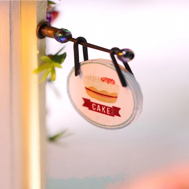 OUZEY Sweet Dream Bakery DIY، بيت حلوى مصغر ثلاثي الأبعاد، هدية إبداعية للفتيات المراهقات #5