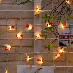 1pc 10/20/30/40 LED Creative Little Bee String Lights Battery Powered Atmosphere Fairy Lamp Suitable For Bedroom Courtyard Decor
