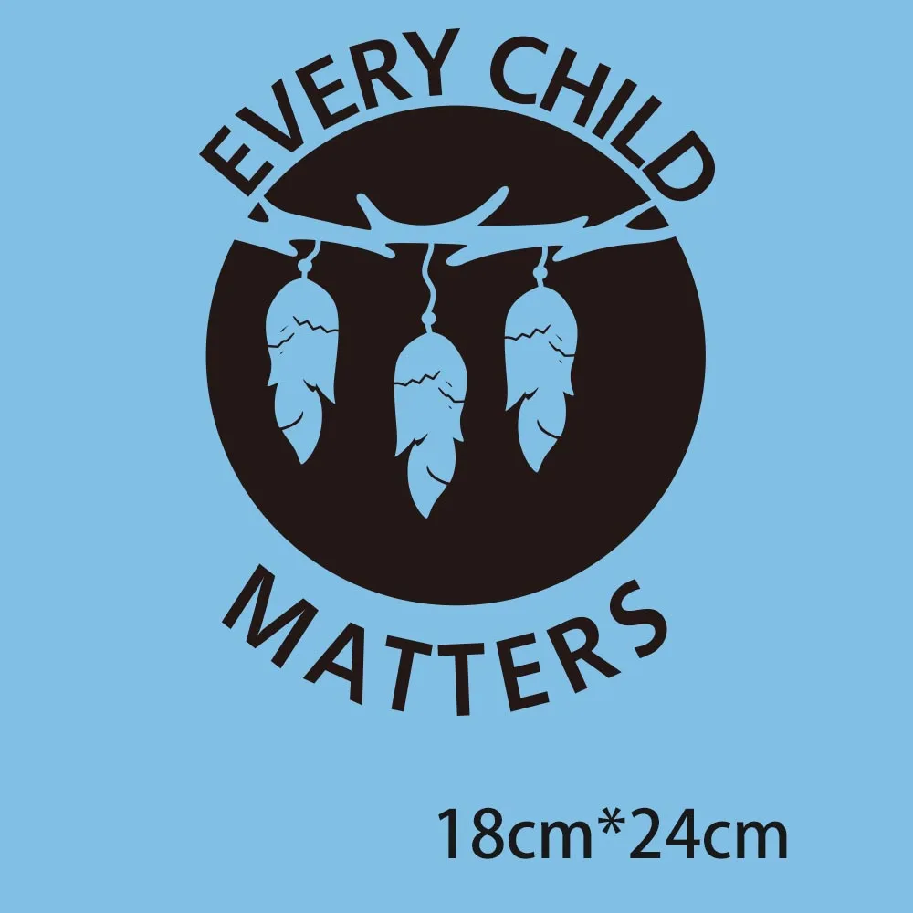 Every Child Matters Heat Transfer Stickers Patches for Clothing Parches Bordados Para La Ropa Appliques for Clothing Washable